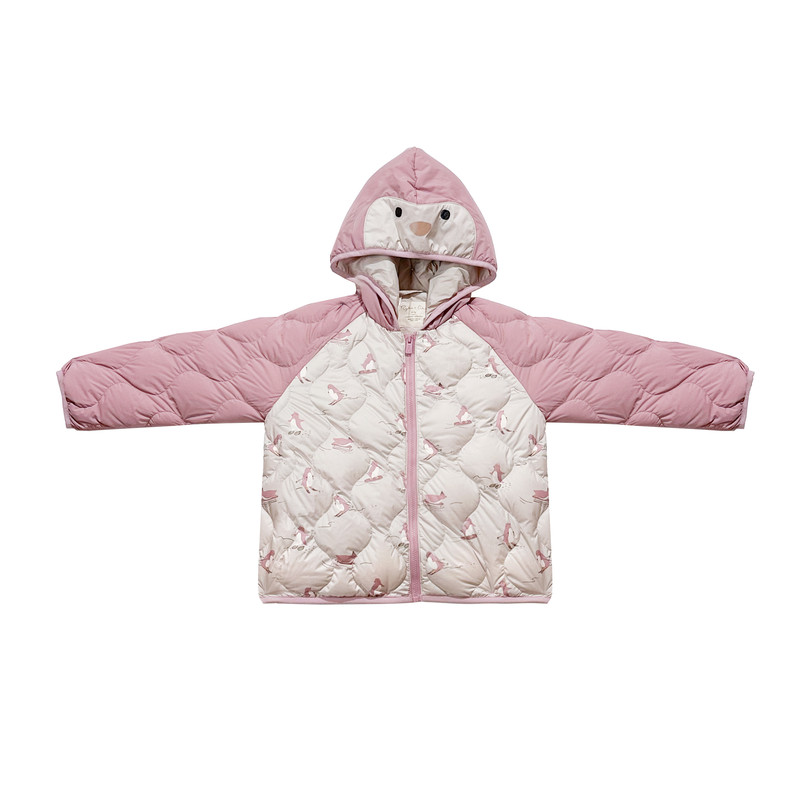RyleeCru官方正品男女宝小企鹅造型羽绒服可爱印花外套26冬1新品