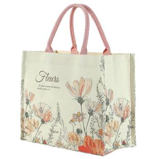 花语帆布袋手提袋礼品袋大容量时尚外出上班通勤伴手礼定制帆布包