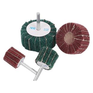 霸狼百洁布磨头带柄飞翼轮金属除锈电磨打磨抛光不锈钢拉丝轮神器