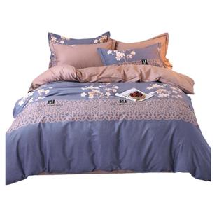 南通家纺2025新款四件套纯棉加厚磨毛全棉100纯棉220x240被套秋冬