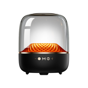 华强北桌蓝牙音响2025新款音箱琉璃超重低音炮高音质黑金电脑家用