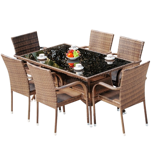 户外桌椅组合藤椅三件套庭院露天阳台室外花园露台铁艺休闲藤编椅