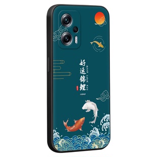 秋昊适用于红米Note11TPro+防摔耐脏直边手机壳redmi note11tpro+/22041216uc/红米note11tpro/22041216c硅胶