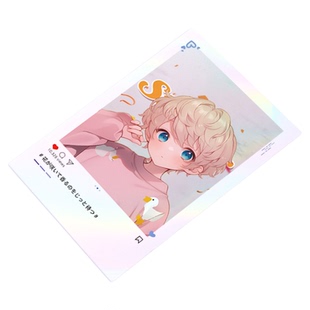 沉墨素面镭射拍立得透卡定制PET亚克力PVC胶片印刷歌词书签ins拍照二次元周边打印小卡自印自制动漫明信片