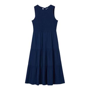 Levi's李维斯26夏季新款女士复古气质无袖牛仔收腰蓝色蛋糕连衣裙