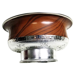 新疆蒙古蒙族藏族不锈钢内胆糌粑碗双色家用酥油茶碗高脚杯工艺品