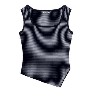 loeuvre25夏新款百搭方领吊带背心女小众叠穿无袖打底衫SW5ME244