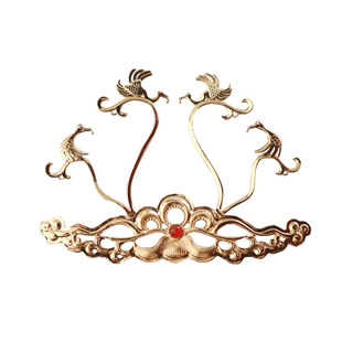 古风发冠头饰宫廷保色铜红玛瑙发饰女汉服仙鹤魏晋唐简约发饰合集