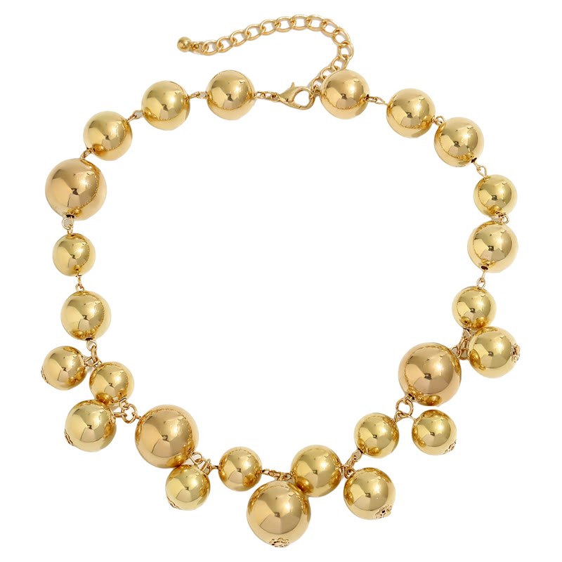 夸张大珠子短款项链女chocker