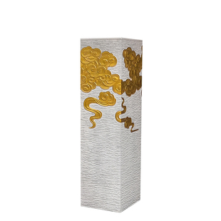 水泥金色祥云柱可承重200斤茶室装饰中式落地庭院客厅复古大摆件