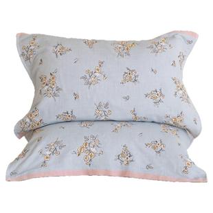 幽兰花开枕巾纯棉a类枕巾一对装四层纱布枕巾100全棉四季通用