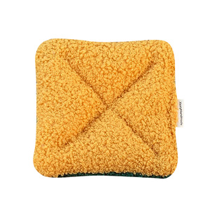 日单外贸DIY羊羔绒方形隔热马克杯炻瓷muji无印良品餐垫复古撞色