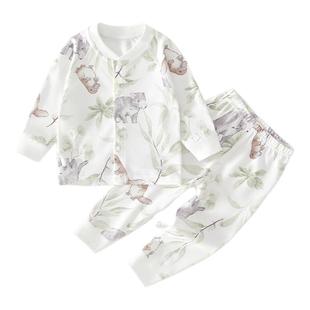 婴儿衣服秋季纯棉分体套装早秋一岁宝宝内衣a类婴幼儿8月龄秋装男