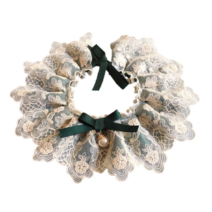 新品包邮布偶蓝白猫咪围巾宠物狗围脖泰迪柯基领结口水巾拍照道具