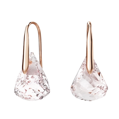 施华洛世奇Lunar系列粉红色耳环小众轻奢高级感仿水晶耳坠配饰