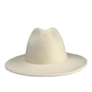 ［等风］澳洲秋冬新款ins气质羊毛呢爵士礼帽毛毡帽子女法式复古