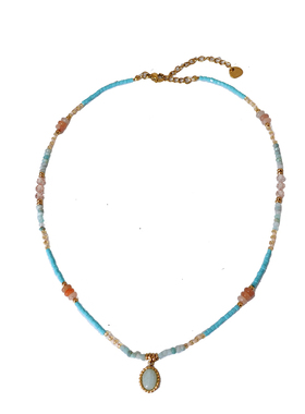 XMR天河石水滴吊坠项链