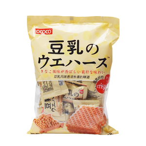 OCOCO豆乳味威化饼干独立包装日式小饼干网红吃货零食健康馋嘴饼