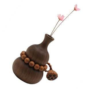 精油扩香器胡桃木平安葫芦留香石中控台车载装饰车内汽车香薰摆件
