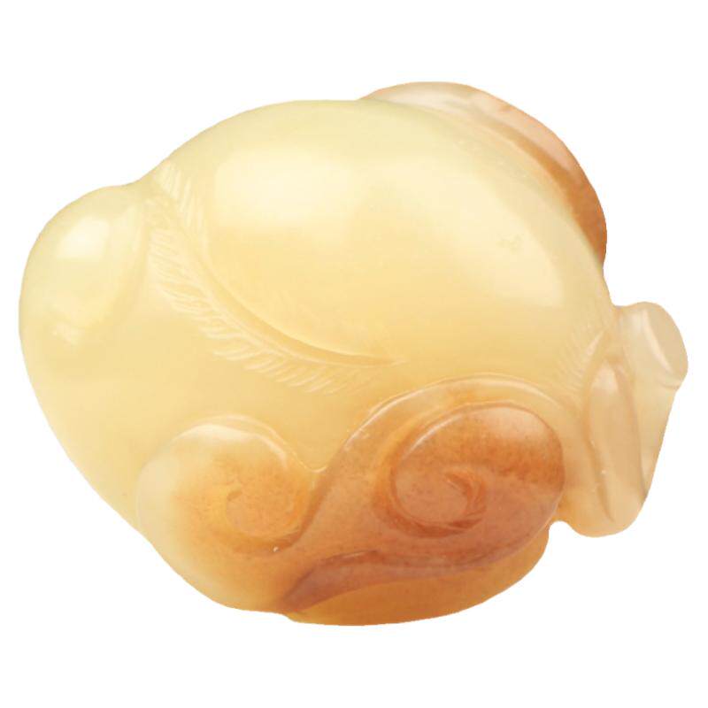 梵峙和田玉挂件桃子黄玉