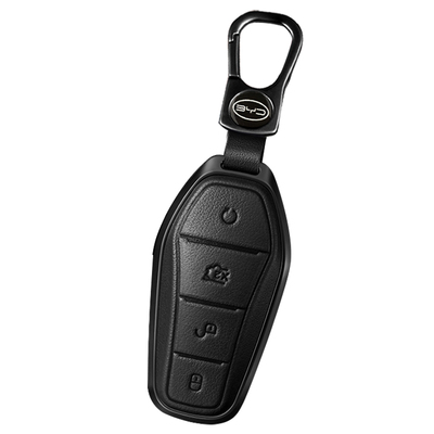 比亚迪专用商务真皮合金钥匙套扣