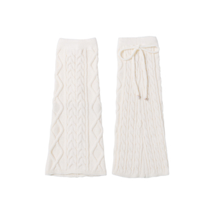 韩版秋冬加厚保暖羊毛袜套女个性绑带复古学院风显瘦小腿堆堆长袜