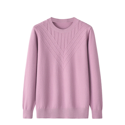 妈妈装秋季纯色大码女装薄款毛衣