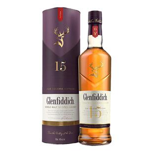 格兰菲迪15年 Glenfiddich 单一麦芽威士忌 原瓶进口洋酒 700ml