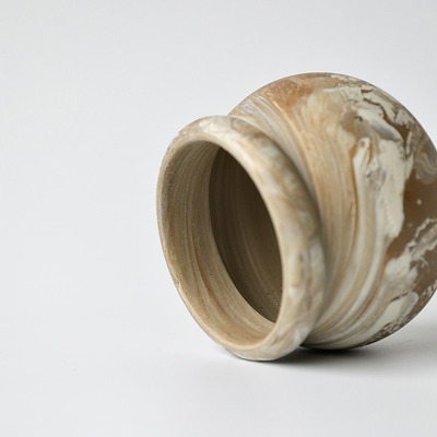 创意圆球可爱小花盆陶瓷粗釉球绿植盆栽圆形兰无陶盆迷你透气陶