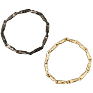 李栋旭同款黑色戒指随形素圈女男九尾狐传李砚细链条纯银李东旭链