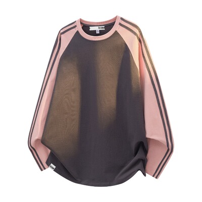 itizzue美式风撞色拼接卫衣男