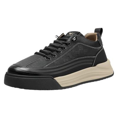 七匹狼男鞋休闲板鞋男款百搭潮流工装皮鞋软皮厚底一脚蹬休闲单鞋