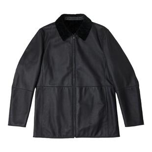 GORNIA/格罗尼雅男士皮衣翻领羊皮革温暖舒适时尚百搭绅士皮夹克