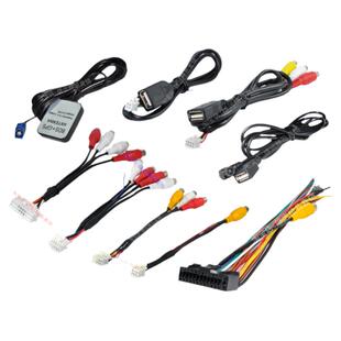 飞歌导航尾线插头4针USB线6针倒车AUX音视频输出入26针电源喇叭线