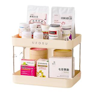 保健品置物架家用大容量桌面药品收纳架多功能药物营养品储物架