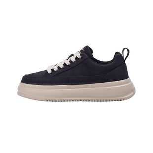 回力厚底板鞋低帮时尚男鞋新款ins街头潮鞋学院舒适休闲皮面鞋子