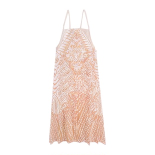 音乐节欧美辣妹风穿搭 海岛海边多巴胺度假沙滩裙 波西米亚连衣裙