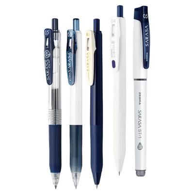 日本斑马蓝黑中性笔合集