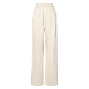 伊芙丽简约百搭高包容度休闲针织面料直筒长裤女2025秋季新款