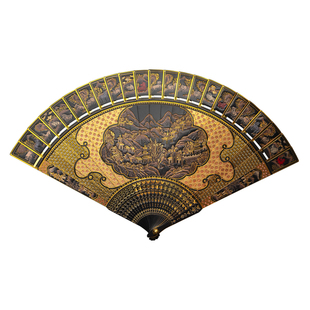 【旗舰店】拼酷金绘山水折扇3D立体拼图金属拼装模型玩具礼物摆件