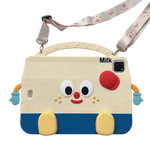 卡通可爱立体牛奶盒小人iPad10保护套2024新款适用苹果iPad10.2寸mini6平板Air6/5硅胶pro11女款11寸趣味支架