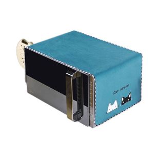 防滑微波炉防尘罩亲肤绒面烤箱盖布卡通保护罩双面加厚罩子冰箱帘