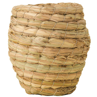 芦丁鸡草窝鹦鹉鸟窝鸡窝草编房子造景用品小鸟巢玄凤过冬保暖用品