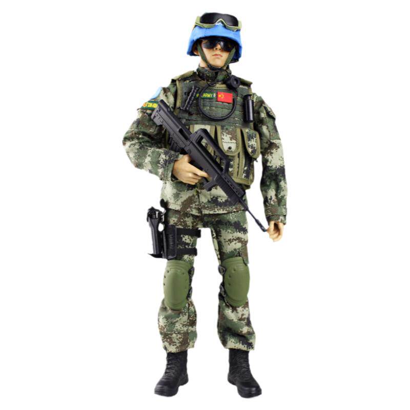 1/6可动兵人模型中国维和战士退伍老兵纪念品迷彩手办送战友礼物