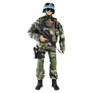 1/6可动兵人模型中国维和战士退伍老兵纪念品迷彩手办送战友礼物