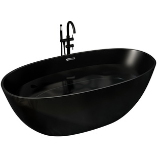 亚克力浴缸小户型家用双人椭圆形浴盆独立一体日式网红酒店大浴池