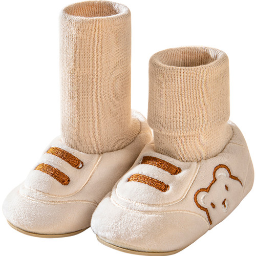 婴儿鞋子秋冬款6-9-12个月学步初生小月龄外出鞋袜男女宝宝0到1岁