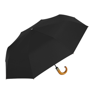 复古商务折叠木柄英伦木柄弯钩加固结实防风高级男女定制自动雨伞