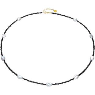 黛米珠宝 踏星 淡水巴洛克珍珠项链 18K金尖晶石满天星锁骨链MMM