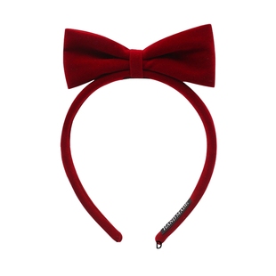 韩国儿童丝绒立体蝴蝶结发箍女童简约幼儿园头扣白雪公主女孩头饰